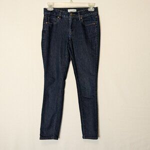 ANN TAYLOR LOFT Curvy Skinny Low Rise Denim Blue Jeans; Size 25-0